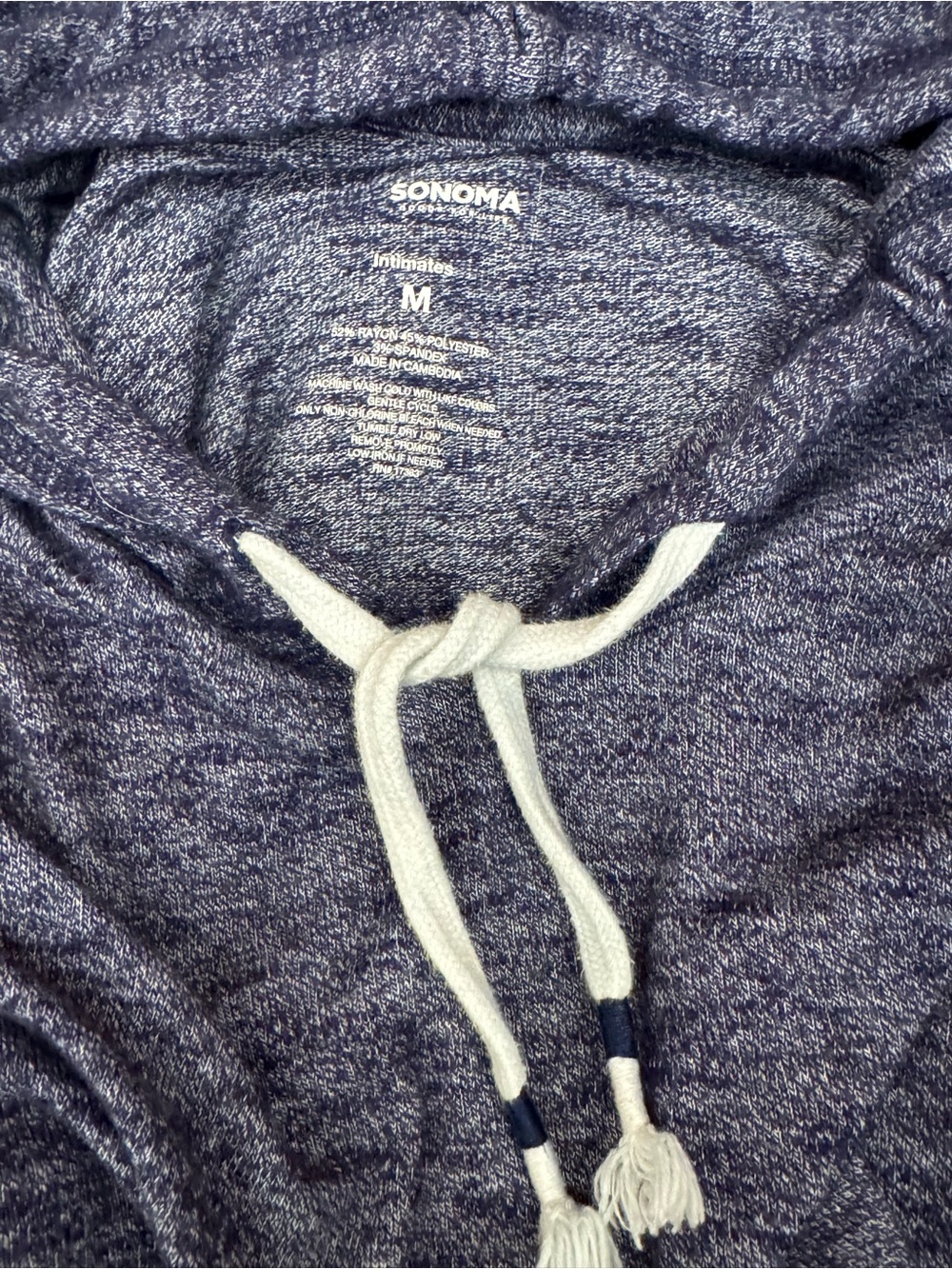 Sonoma Blue Heather Short-Sleeve Hoodie & Drawstring Joggers Lounge Set - Picture 4 of 4